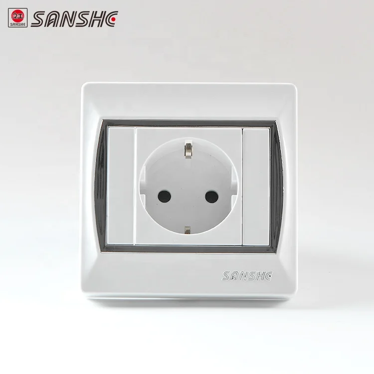 SANSHE  german type switch 16A high power 1 gang 2 way switch  Household appliances switch socket