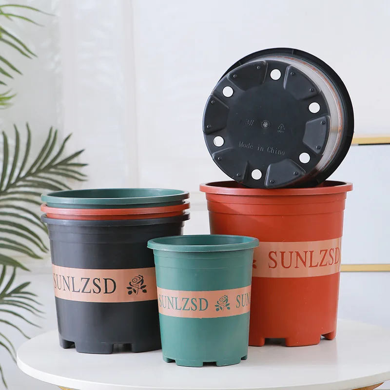 Custom Plant Pot Plastic Big Garden Flower Pots Planters Indoor 3 Gallon Nursery Pots Outdoor