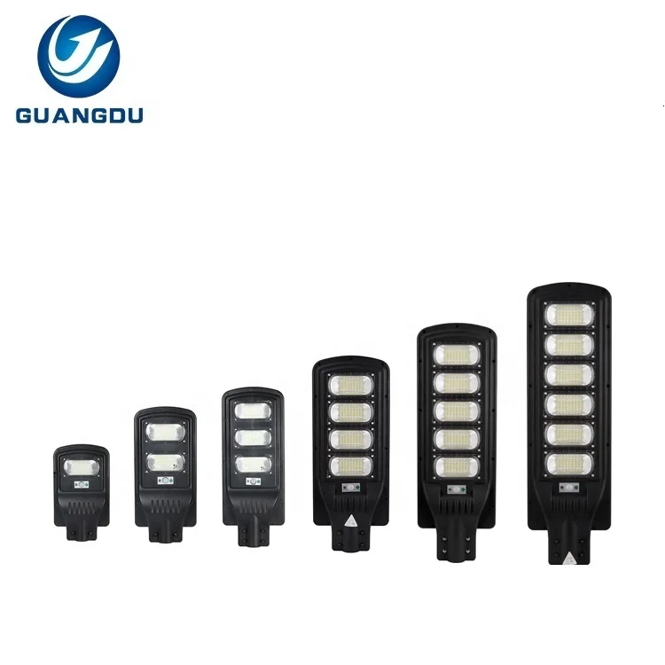  Guangdu Outdoor Ip65 Waterproof Abs 50w 100w 150w 200w 250w 300w Integrated All In One Solar Led Street