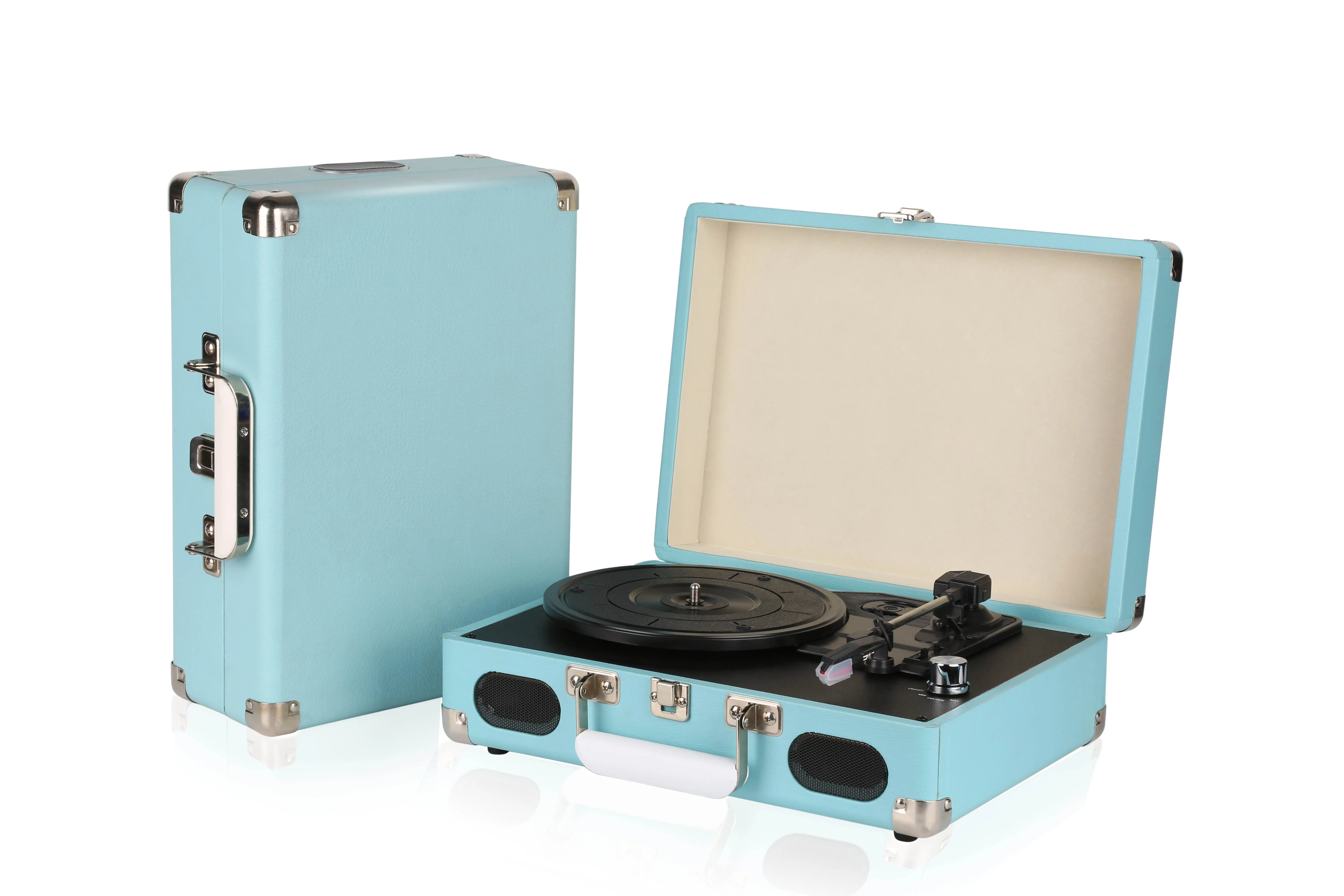 UK Record Player Turntable for Vinyl Records 3-Speed with Stereo Speakers Belt Driven Vintage Record Player