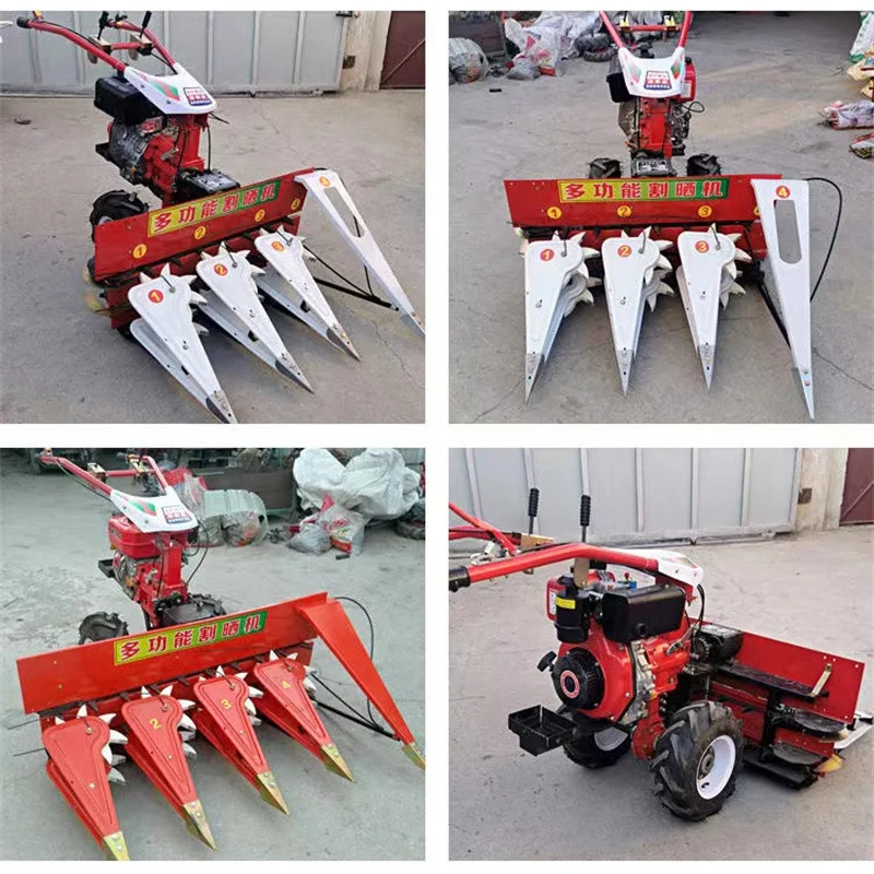 Factory direct Hand-pushed self-propelled grass mower field walking tractor with maize harvesting potato harvest machine