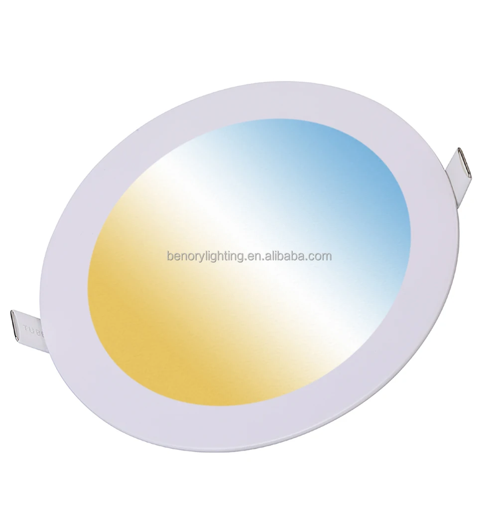 Benory 24V Dali PWM 2000-6000K Tunable White Smart LED Panel Loxone tree MDT KNX Casambi Tuya Control Round Ceiling Panel Light