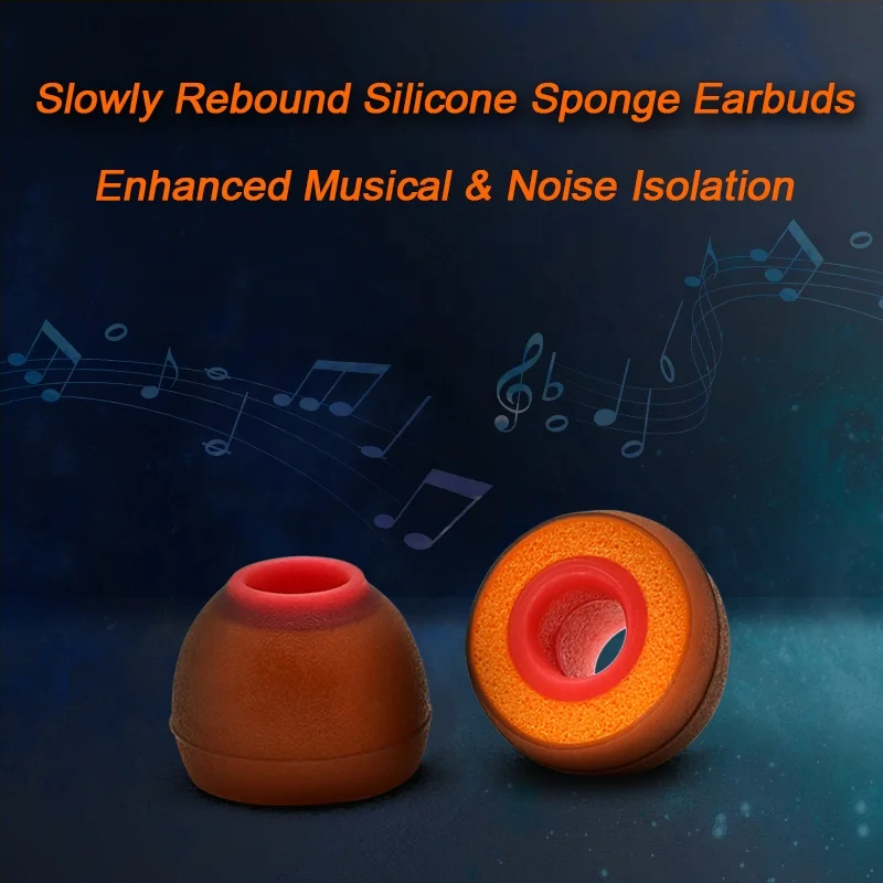 Replacement Soft Silicone Earbuds Memory Foam Ear tips for TWS Blue tooth Wireless Earphone
