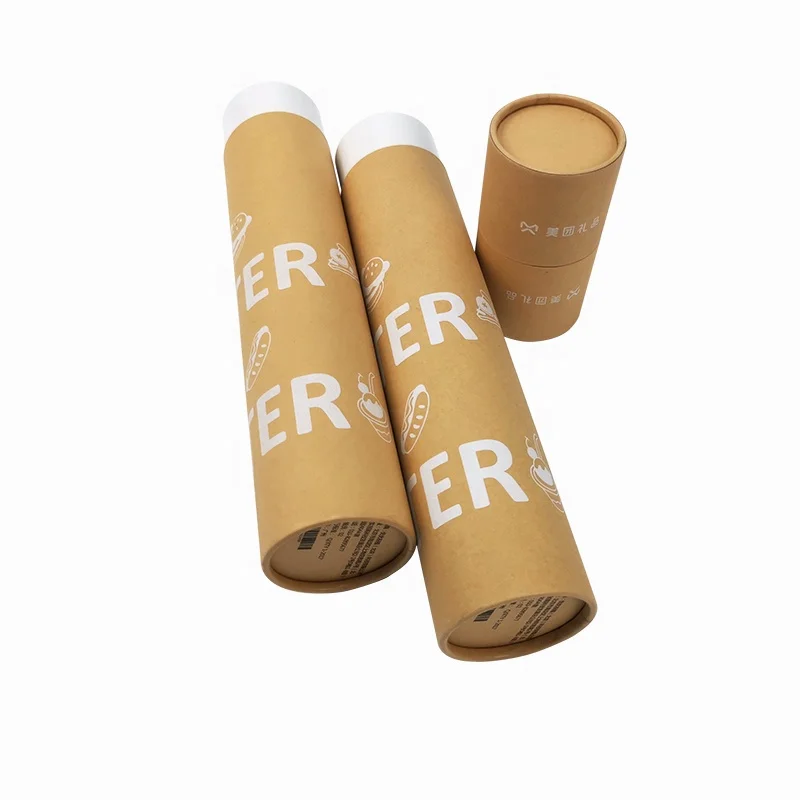 Частная марка крафт-трубы пустая основа подарочная упаковка футболка/Мед/чай/постер крафтовый цилиндр упаковочная