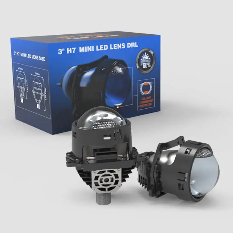 New View h7 mini led headlamp projector lens 36W(low beam) 6000K h7 mini headlamp led projector headlights