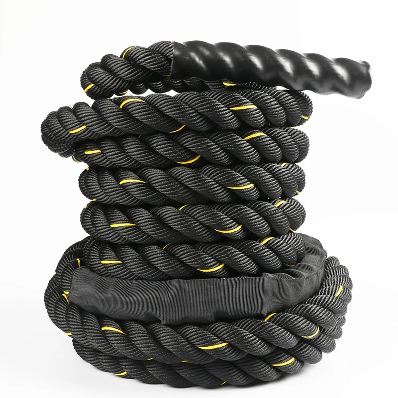 Heavy polyester polypropylene battle rope Gym Power Hemp Battle Rope 38mm/50mm for Training Jute Climbing Rope