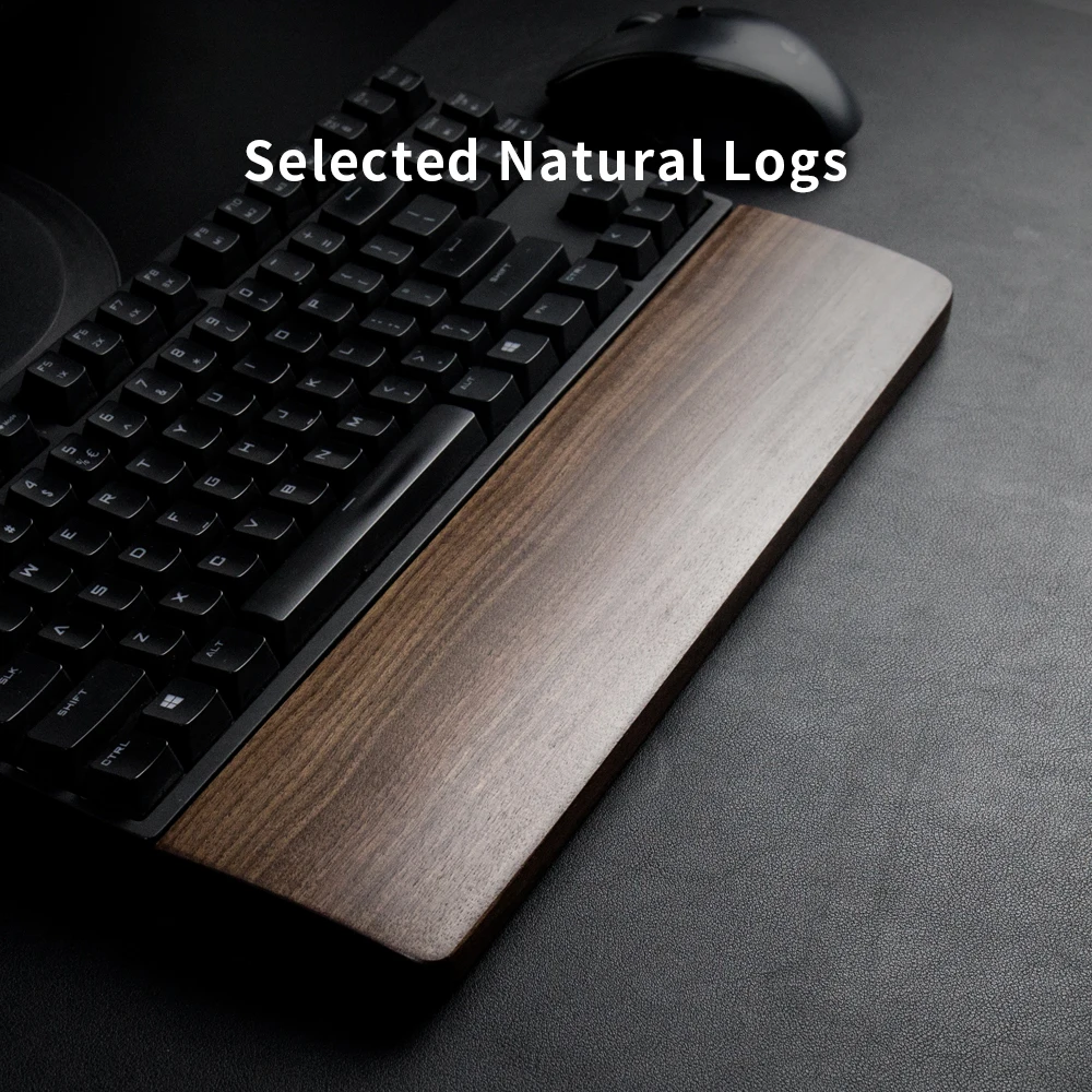 Custom Walnut Wooden Keyboard Wrist Rest Laptop Mouse Keyboard Hand Wrist Rest Pad Support