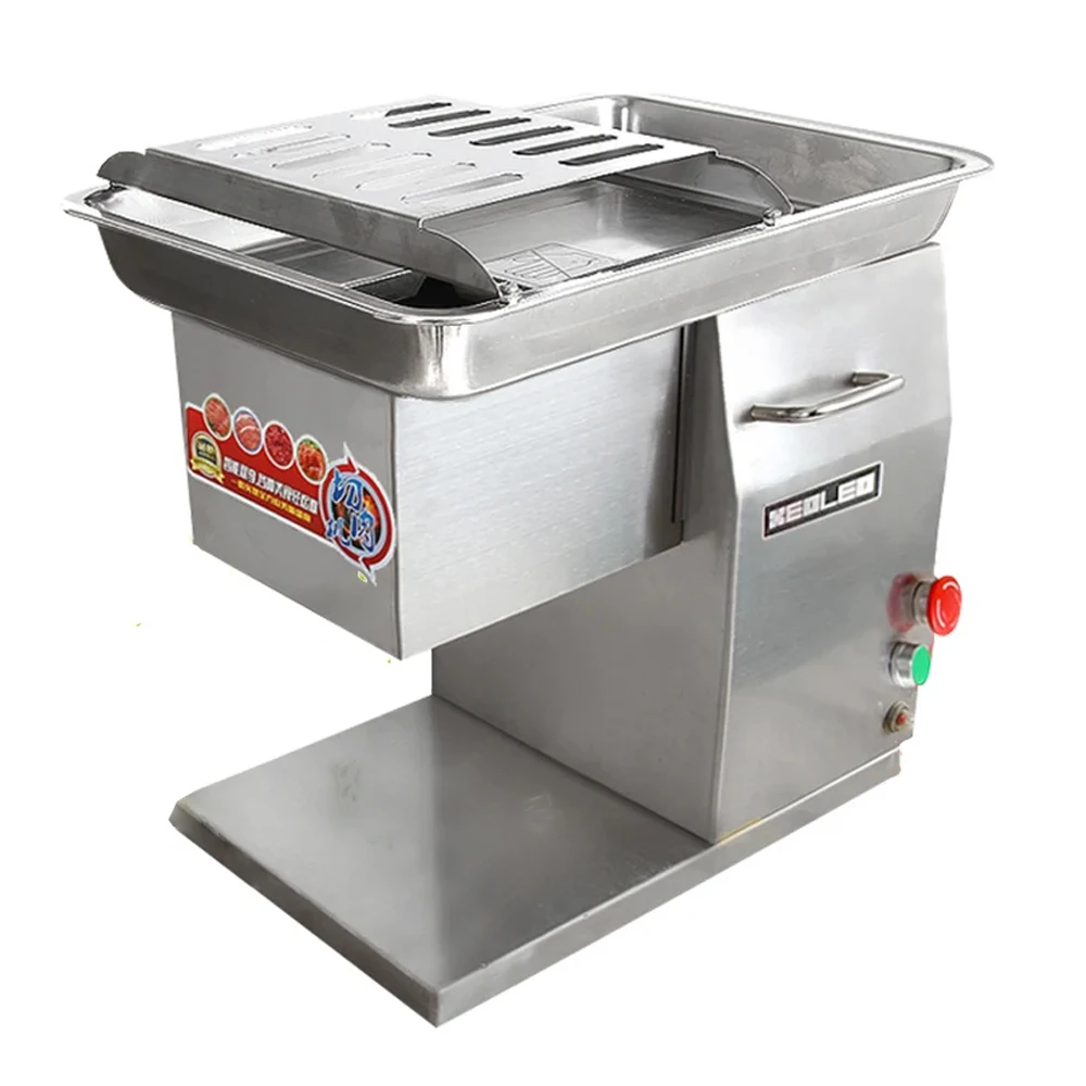 XEOLEO Commercial Meat Slicer 250KG/H Electric Meat Cutter 2.5/3/4/5/6/7/8mm Adjustable Stainless Steel Automatic Slice Machine