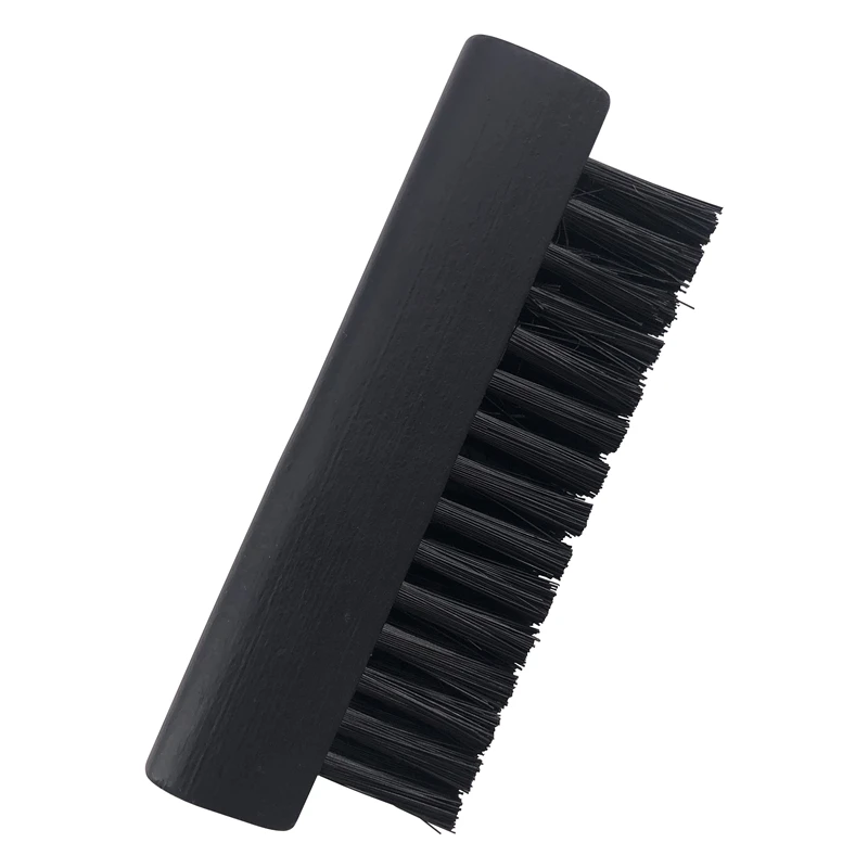 
High Quality Curved Shape Wooden Hard Nylon Bristle Shoe Polishing Brush 