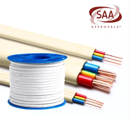 AS/NZS5000 Saa Standard 2 core PVC power cable Earth TPS 3x1.5 Flat Cable