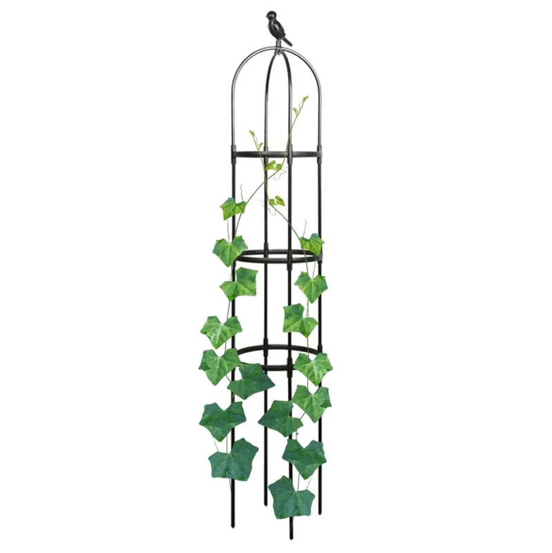 Plant Cages Supports  Garden Tower Obelisk Trellis Anti-Rust Metal Potted Plants Climbing Support Vines Garden Trellis