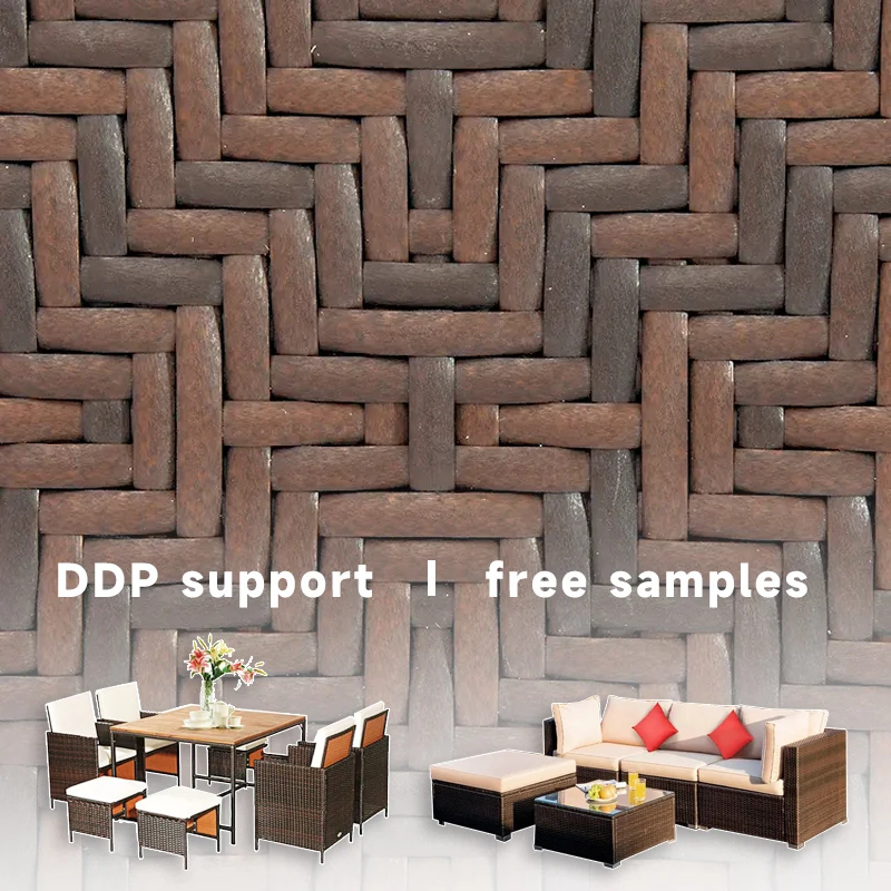 Garden Patio Furniture Outdoor Woven Synthetic Plastic Artificial Rattan Wicker Strips Pe Rattan Material