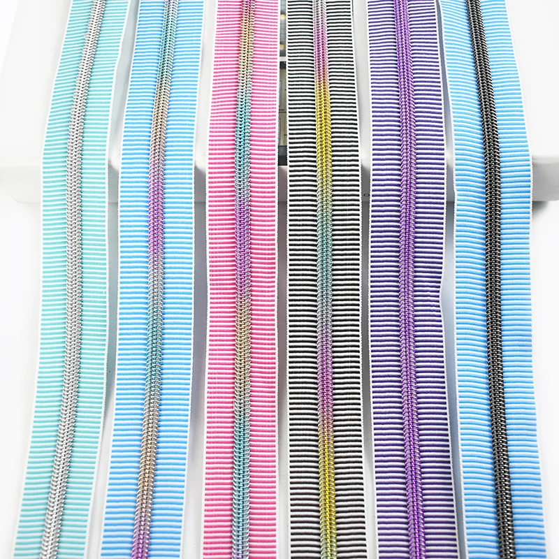 Meetee ZA900 5# DIY Garment Sewing Accessories Bag Backpack Luggage Zips Plastic Zippers Nylon Stripe Zipper Tapes