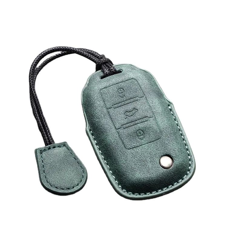 Hot selling Factory Outlet Leather Car Key Cover Soft And Durable  For VW Volkswagen Car Accessories