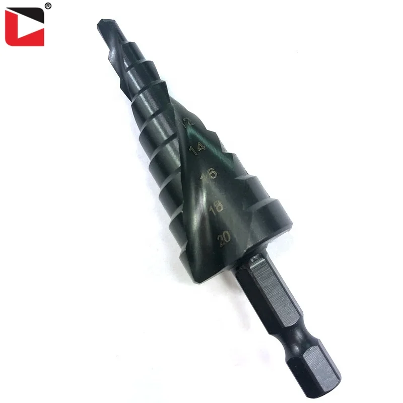 China hss black oxide step drill bit set for wood