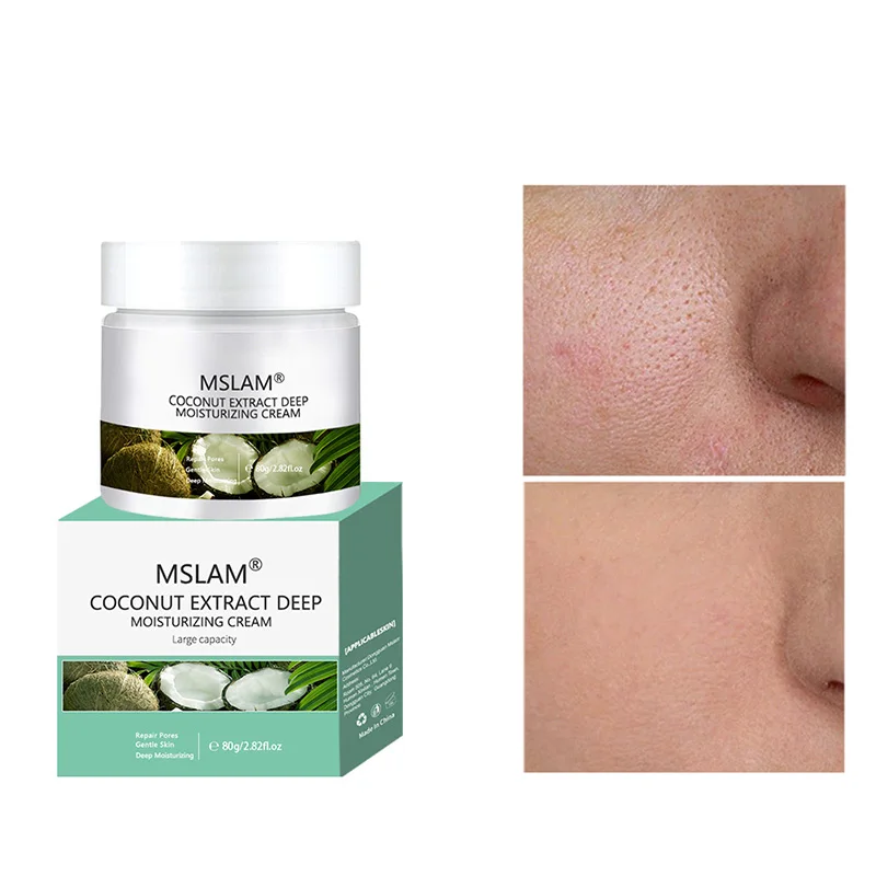 Wholesale Skin Care New Arrival MSLAM Coconut Deep Moisturizing Cream 80g For Face Repair Pores Hydrating