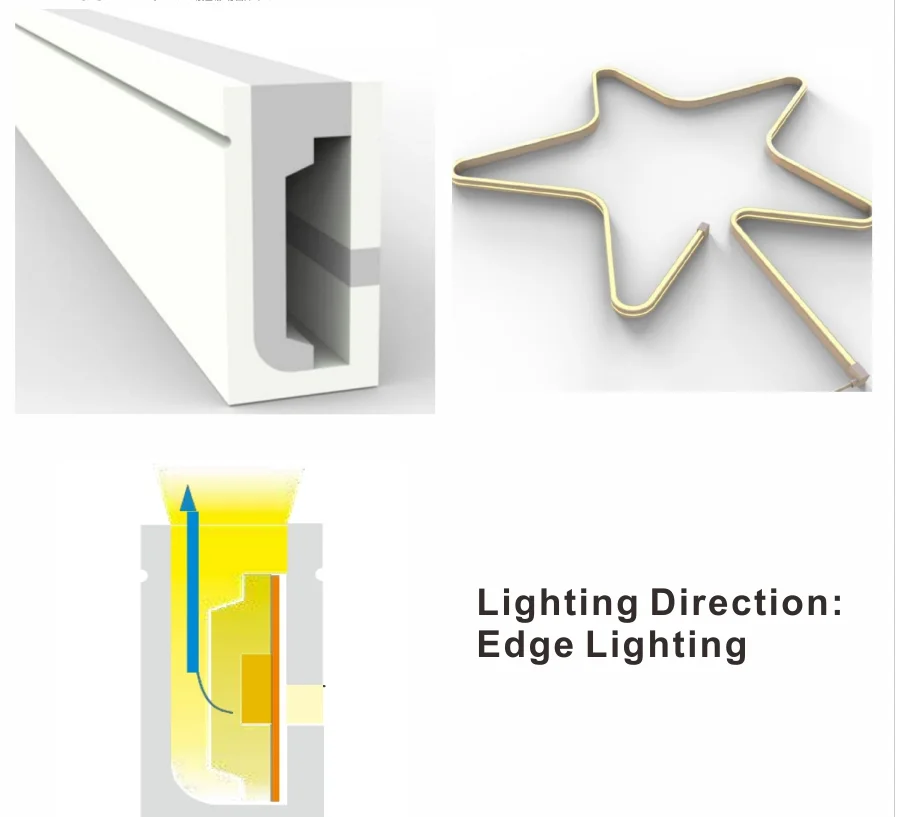 Neon Strip Neon LED Sign 6mm*12mm Flexible Silicone Tube Side View Lighting for LED Strip Neon Party Decoration Tube