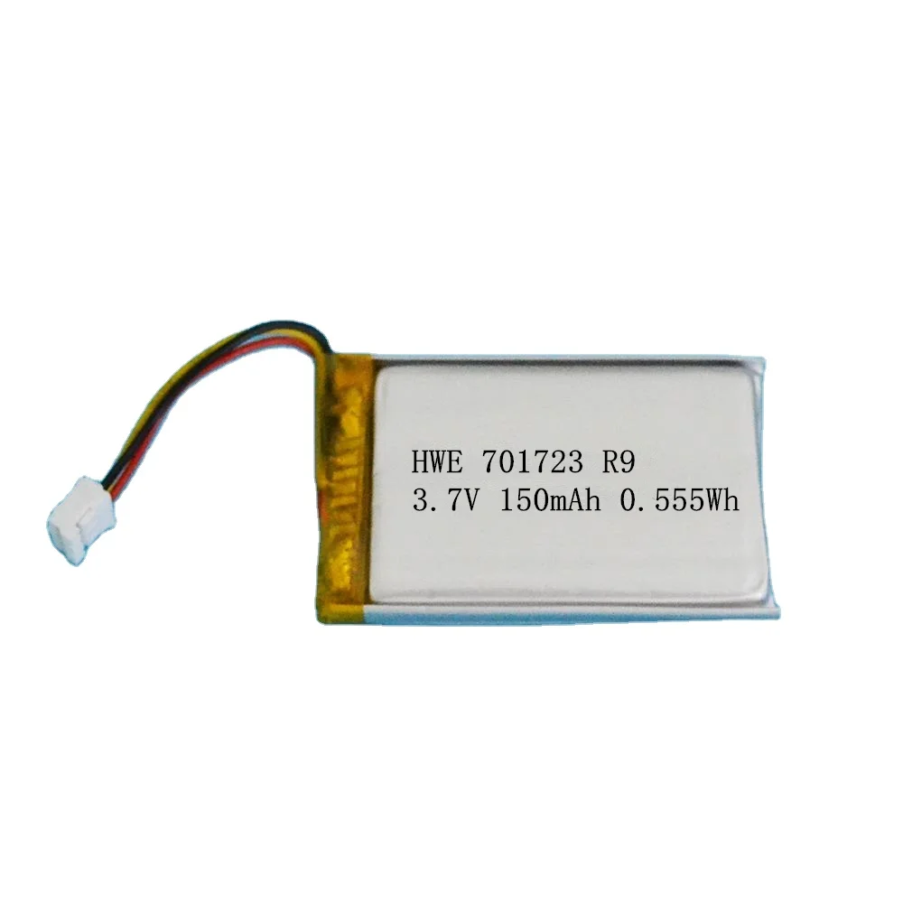Howell Energy 20 Years Light Weight Solar Battery Lithium 701723 3.7V 150mAh Rechargeable Lipo Battery CE&ROHS Certified