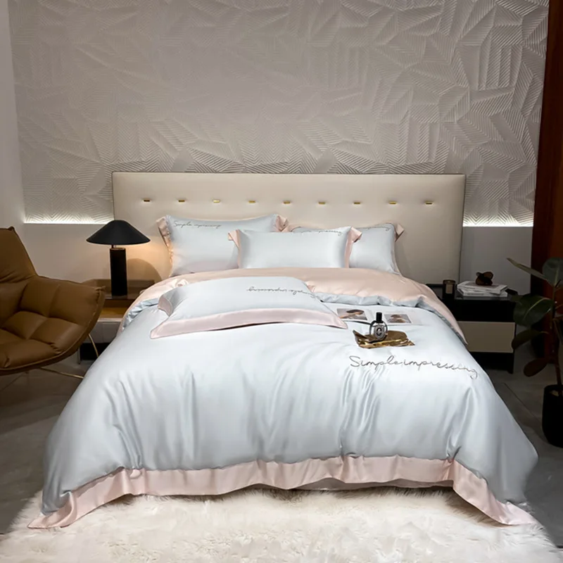 2022 Newest 100% Tencel Fiber Lyocell Luxury Bedding set Duvet Cover Set