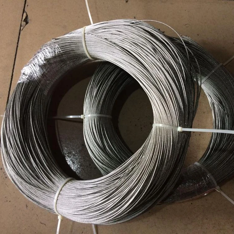 7x7 din  2 - 10mm Hot Dipped galvanized stainless Steel cable Wire Rope for elevators price