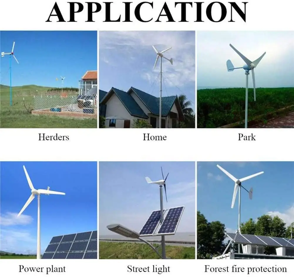 Home Use Solar Wind Turbines Electricity Power Generators with 1kw 2kw 3kw 5kw 10kw
