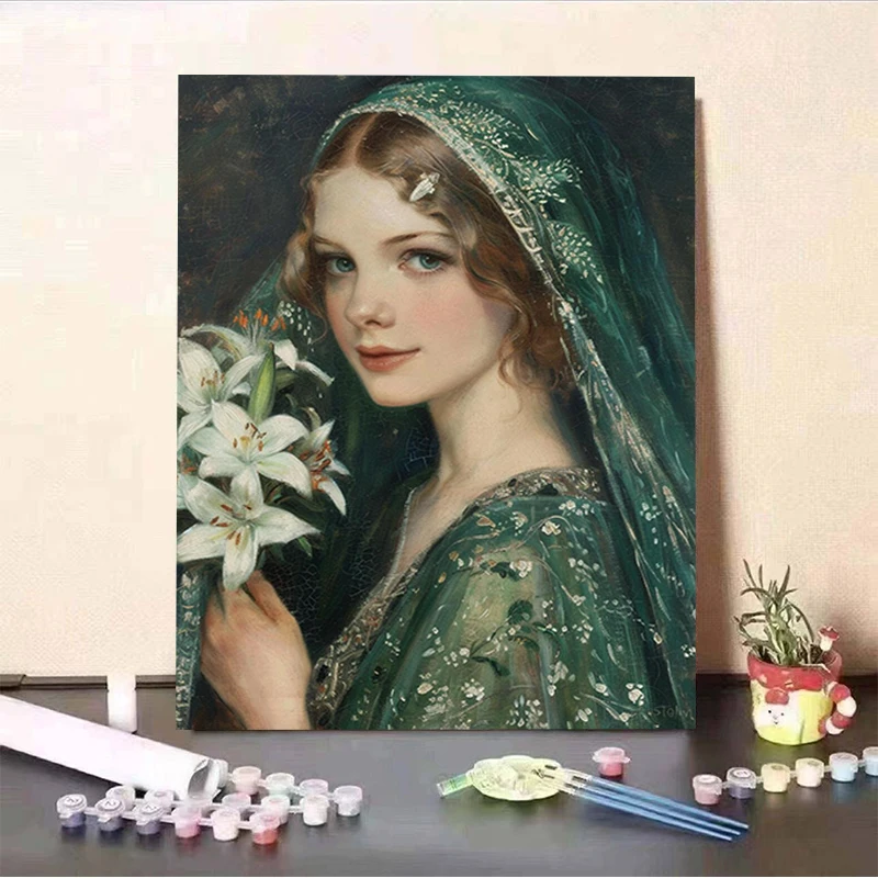 Ручной работы Акриловая картина для рисования украшение стены Рисование краска по номерам кисть начинающих отличный подарок