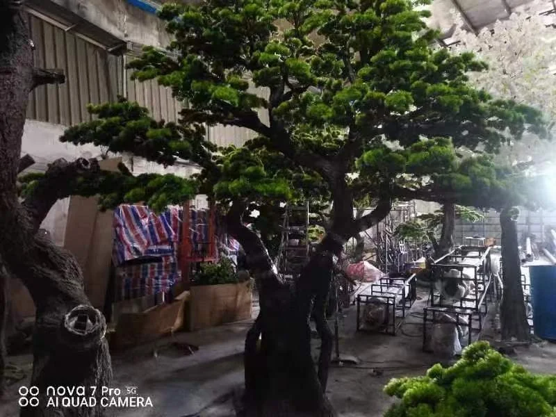 Customize 3m height large indoor outdoor tree artificial cypress pine tree bonsai tree for garden and landscape decoration