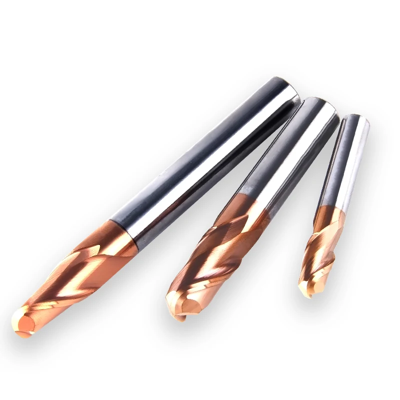 SONGQI HRC55 carbide ball nose end mill cnc milling ball endmill cutter end mill for steel