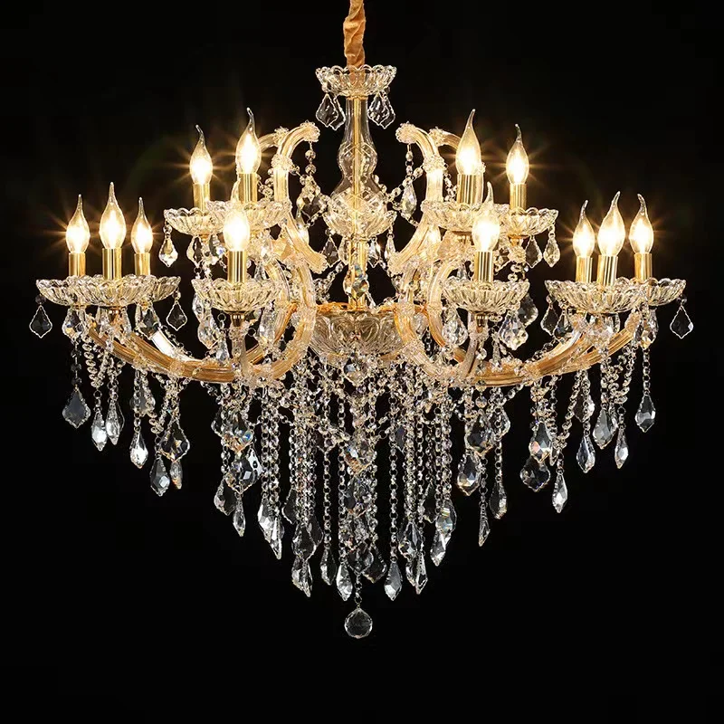 The best and cheapest luxury European style classic K9 crystal chandelier for wedding interior decoration chandelier