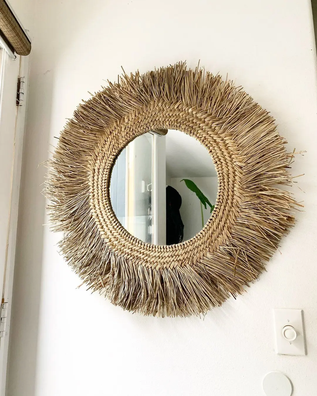 Round Seagrass Mirror Frame Wall Mirror For Decoration At Home Luxury Mirror Decor Made In Vietnam