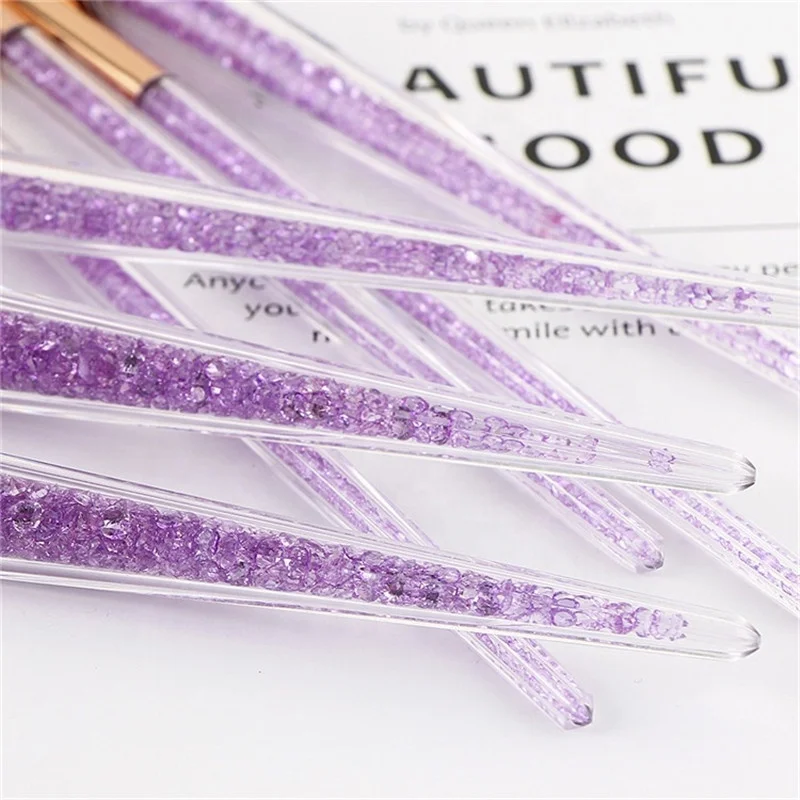
New Design Cosmetic Makeup Brushes Customized 7Pcs Liquid Glitter Make Up Brushes Set 