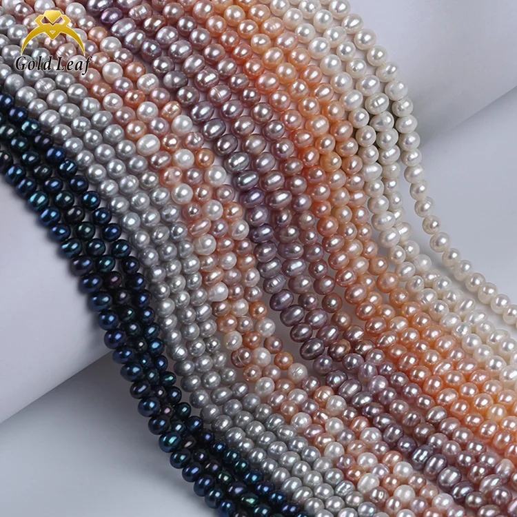 Goldleaf Freshwater 2A Quality 2-3 mm Potato Shape Pearl Strand  Natural Pearl Beads for Jewelry Making
