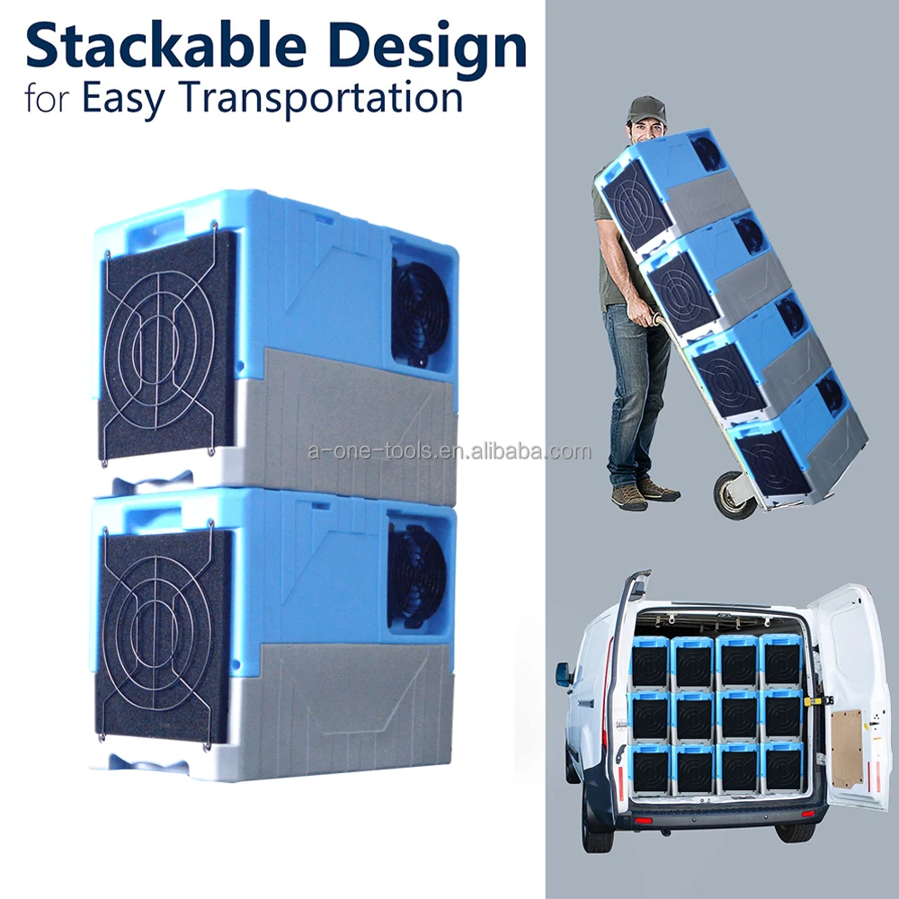 OneDry ETL CE compact commercial LGR dehumidifier 45L with LED display R410 and R290 coolant for restoration industry and drying