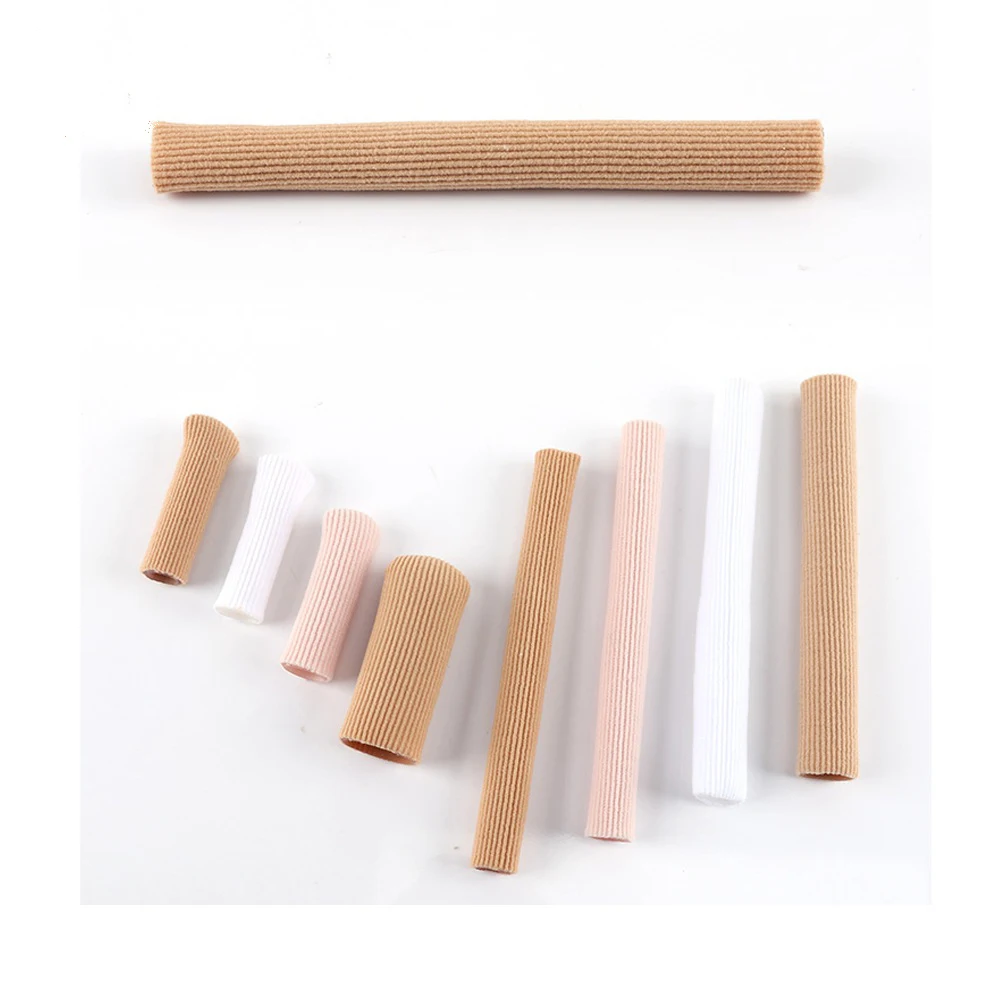 Open End Toe Tubes Fabric Gel Lined Sleeve Protectors for Corns, Blisters, Hammertoes
