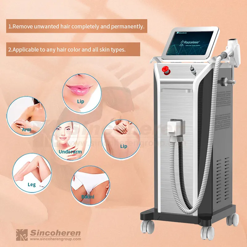 2023 Newest 4K 1200w 1600w Bikini Permanent Ice 2 Handle Alexandrite Laser Machine 755 808 1064 Diode Laser Hair Removal Price