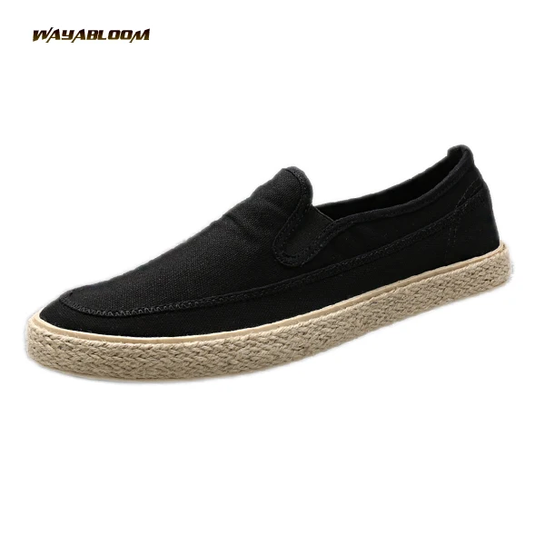 Fashion Big Size Low Top Men Casual Daily Wear Shoes Blank Slip On Canvas Shoes