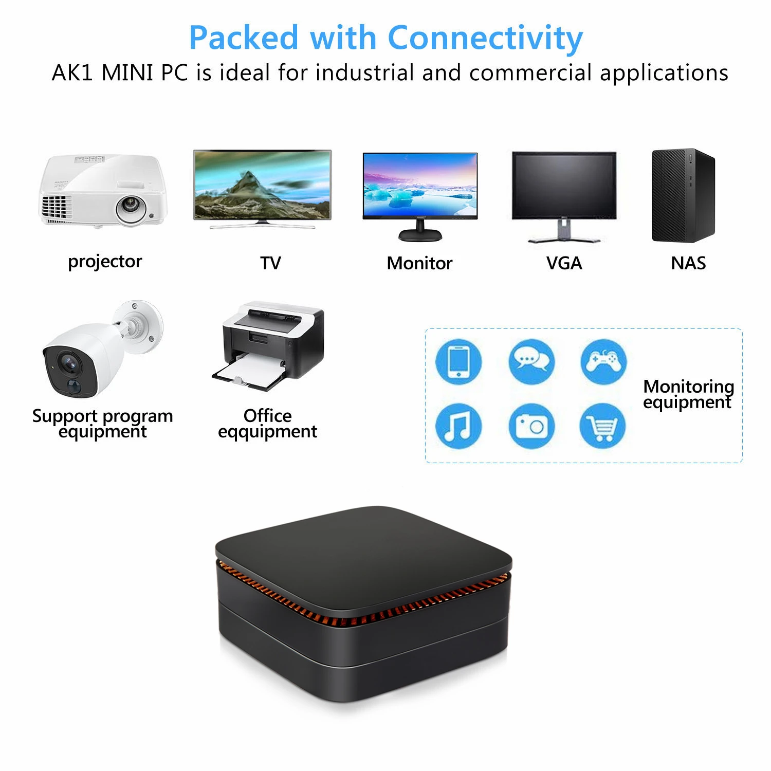Soyeer New Arrival AK1 MINI PC J3455 N3350 DDR3 8G 4G 128G SSD Windows MINI computer For Digital Signage AK1H