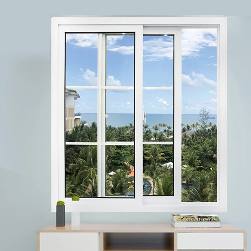 High Quality Foshan Factory Cheap Price Grill Design PVC Sliding Arch Top Window