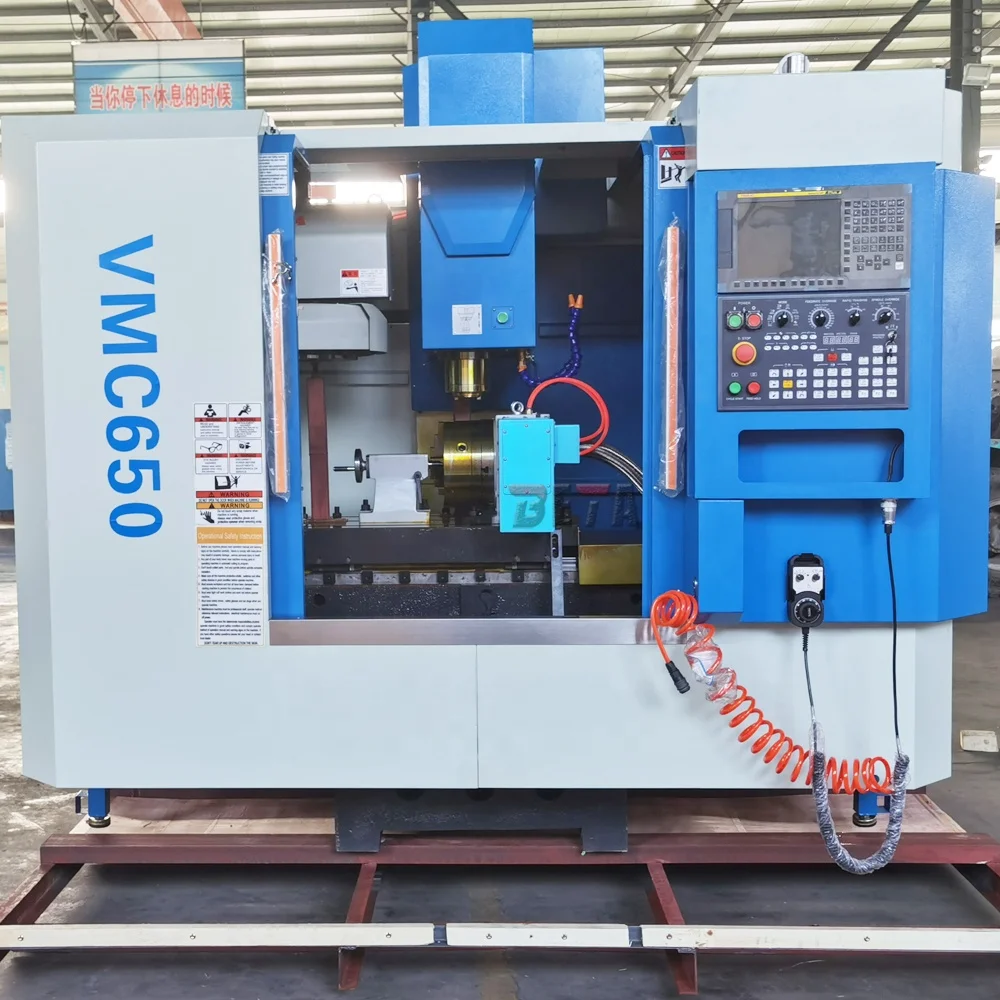 VMC650 Hot Sale Shandong Siemens 808D CNC BT40 High Speed Metal VMC CNC Milling Machine Price