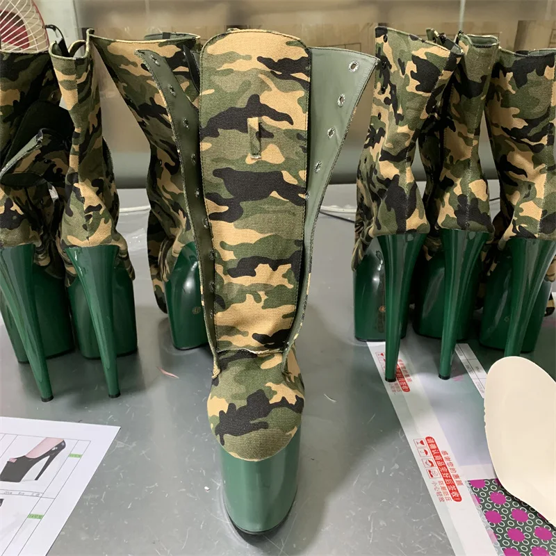 Sldiercam Pole Dance Shoes Nude Pleaser 7 inches 20 cm High Heel Pole Dance Shoes