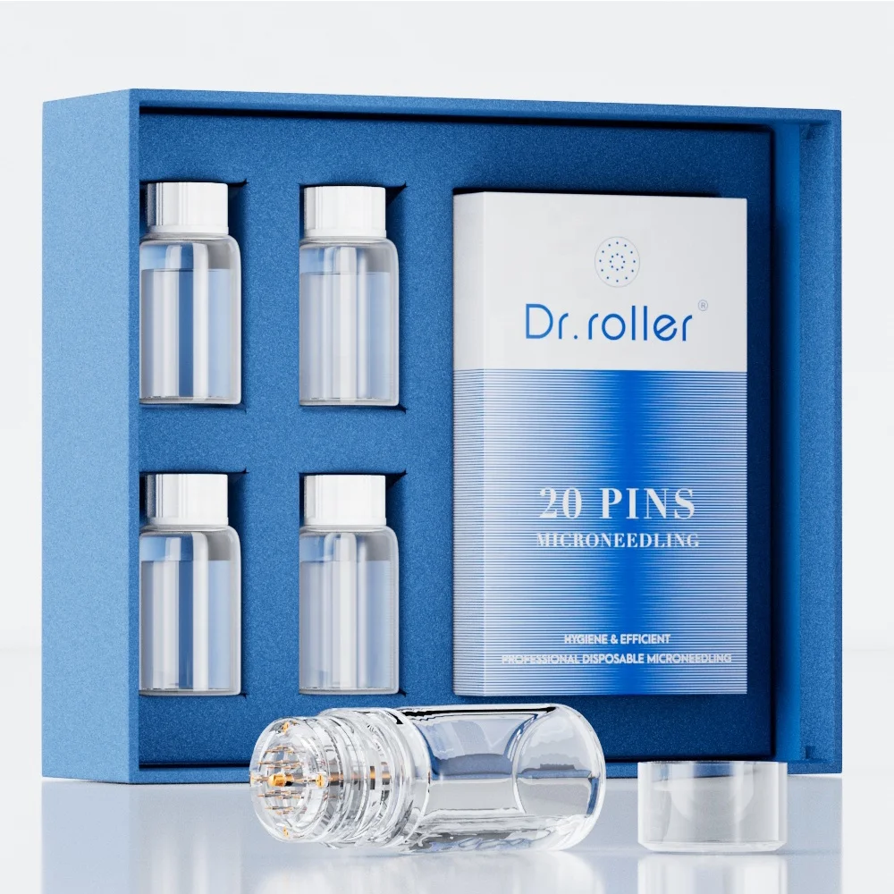 Medicine Class II Anti-Aging Firming Essence Facial Serum Whitening Microneedling Derma Stamp Hydra Needles 20 PINS SET Vitamin