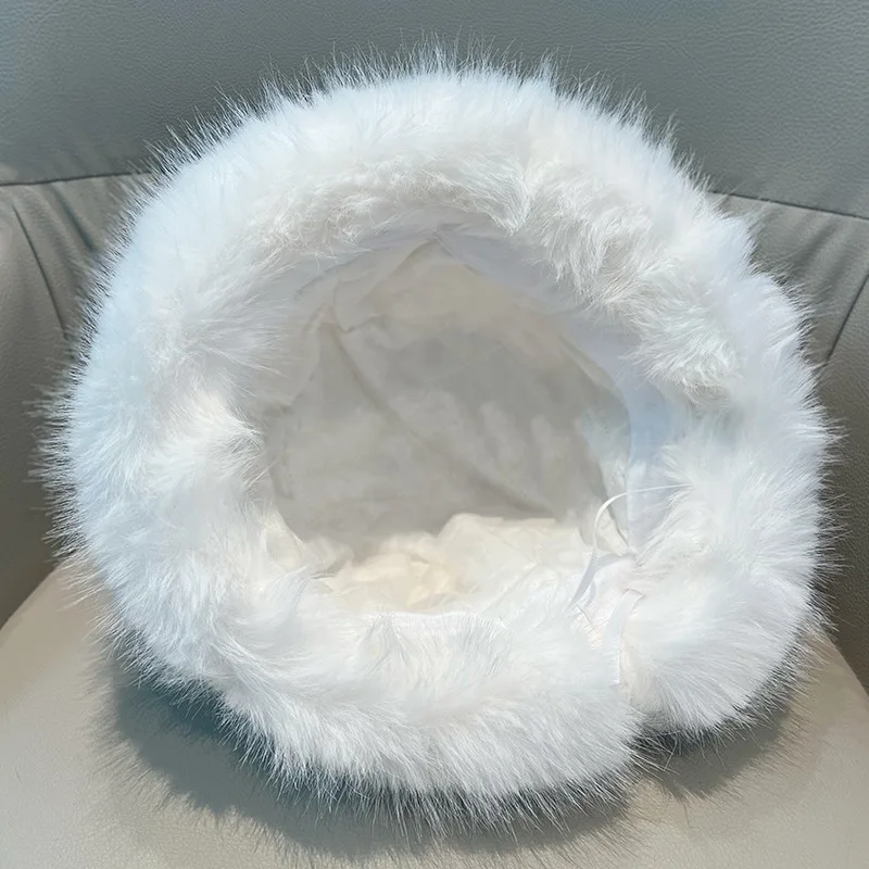 Faux Winter Hat Adults Bucket Hat Fashion Design New Design Warm Lovely Custom Logo Casual Cozy Fuzzy Furry Girl Women Female
