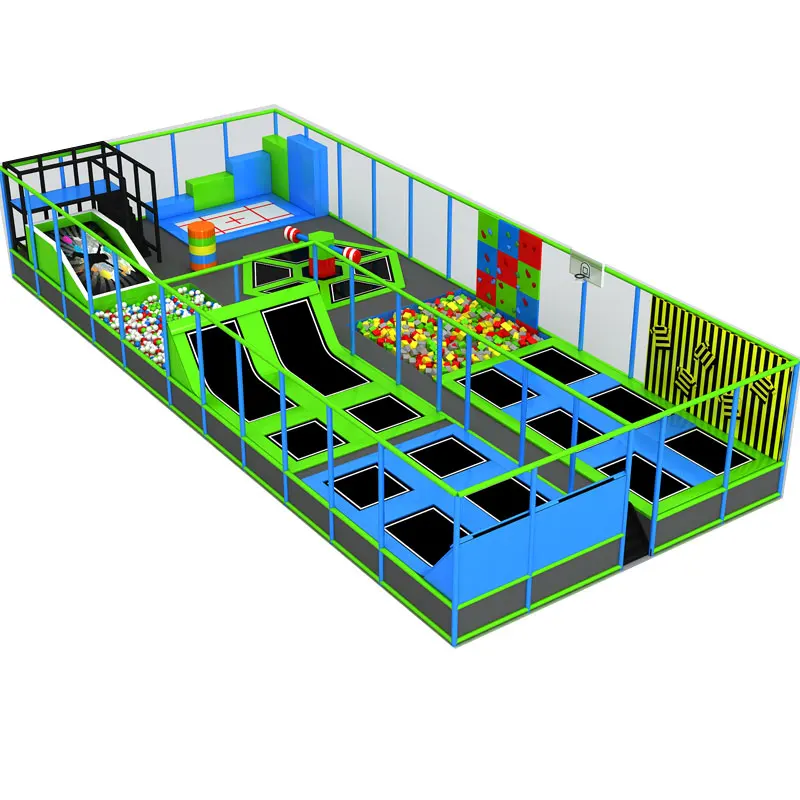 Factory new design commercial adult kids big park indoor cheap trampolines for sale