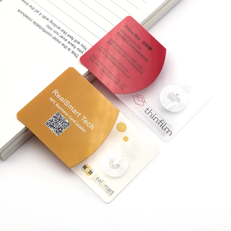 Smooth Plastic Printing Customized Logo Part Transparent NFC Visiting Card