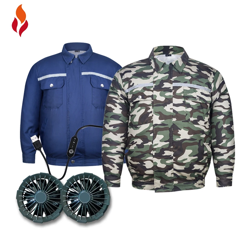 Free Shipping Air Conditioning Clothing Cooling Fan Jacket Construction Uniform Sun Protection Summer Clothes Worker Long Sleeve