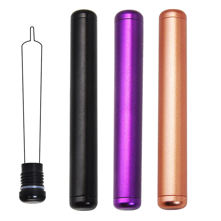 Factory Price Smoking Accessories Smell-Proof Outdoor 110mm Airtight Aluminum Metal Pre Roll Cones Tube