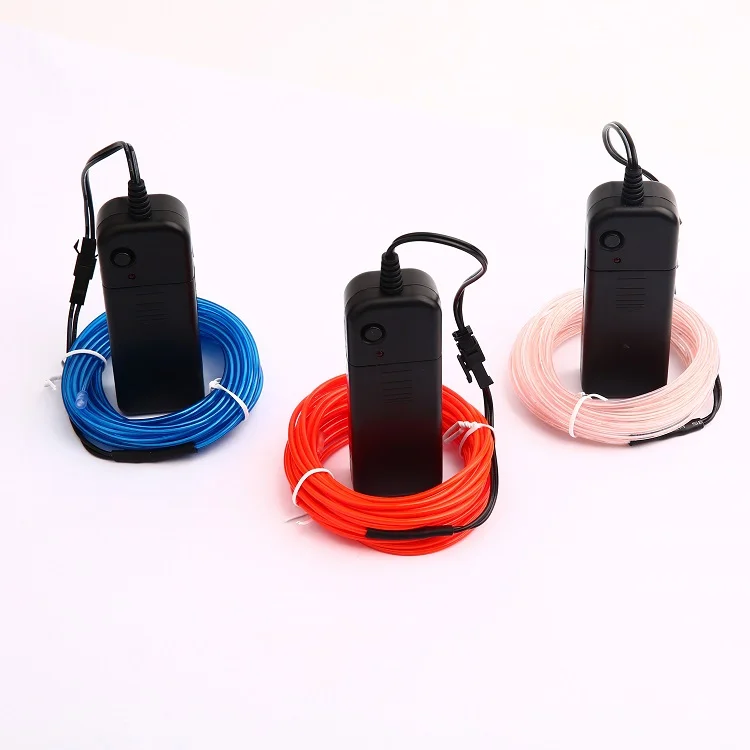 2.3mm brightness el wire with 2*1.5VDC(AA) battery el wire inverter set