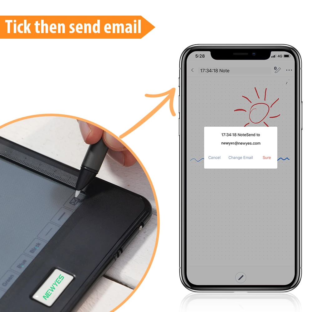  Newyes USB синий зуб почерк Рисование Pad Tableta Grafica синхронизация письма планшет с