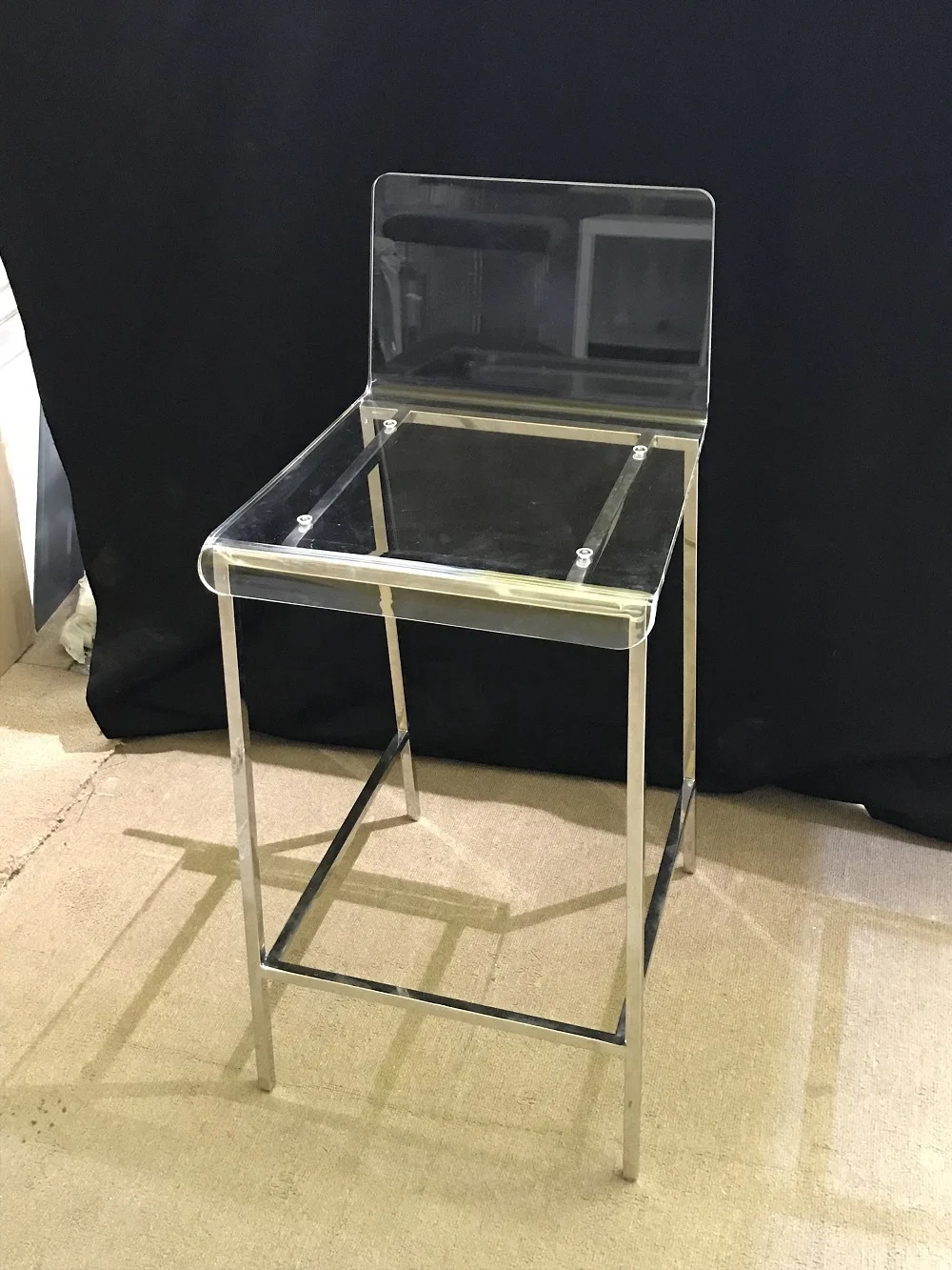 Сделанный на заказ акриловый стул, акриловый стул, Современный барный стул