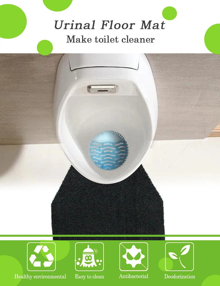 Custom Logo 10 Pack urinal mat for man restroom bathroom screen splash mats toilet absorb urine screen urinal floor mat